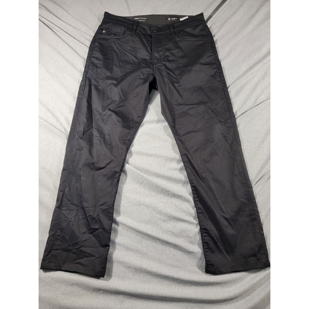 AG Adriano Goldschmied The Everett Slim Straight Men's 32X26 Black Stretch Jeans